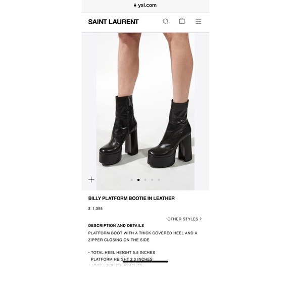 SAINT LAURENT BILLY PLATFORM BOOTIE // SIZE 38 - Picture 8 of 8